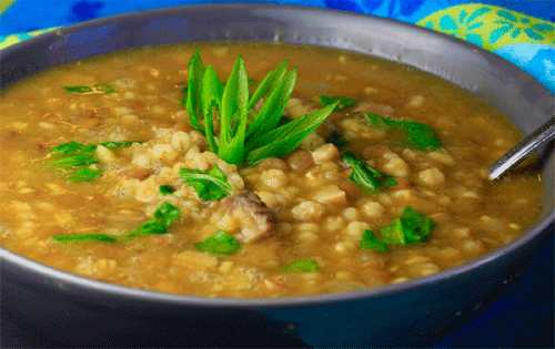 Barley Lentil & Mushroom Soup Recipe